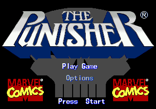 Punisher, The (Europe) Title Screen